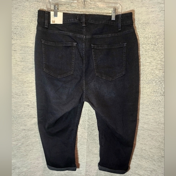 NEW Lane Bryant Curvy Fit Pedal High-Rise Crop Dark Washed Jeans 18 PLUS NWT - Picture 11 of 11